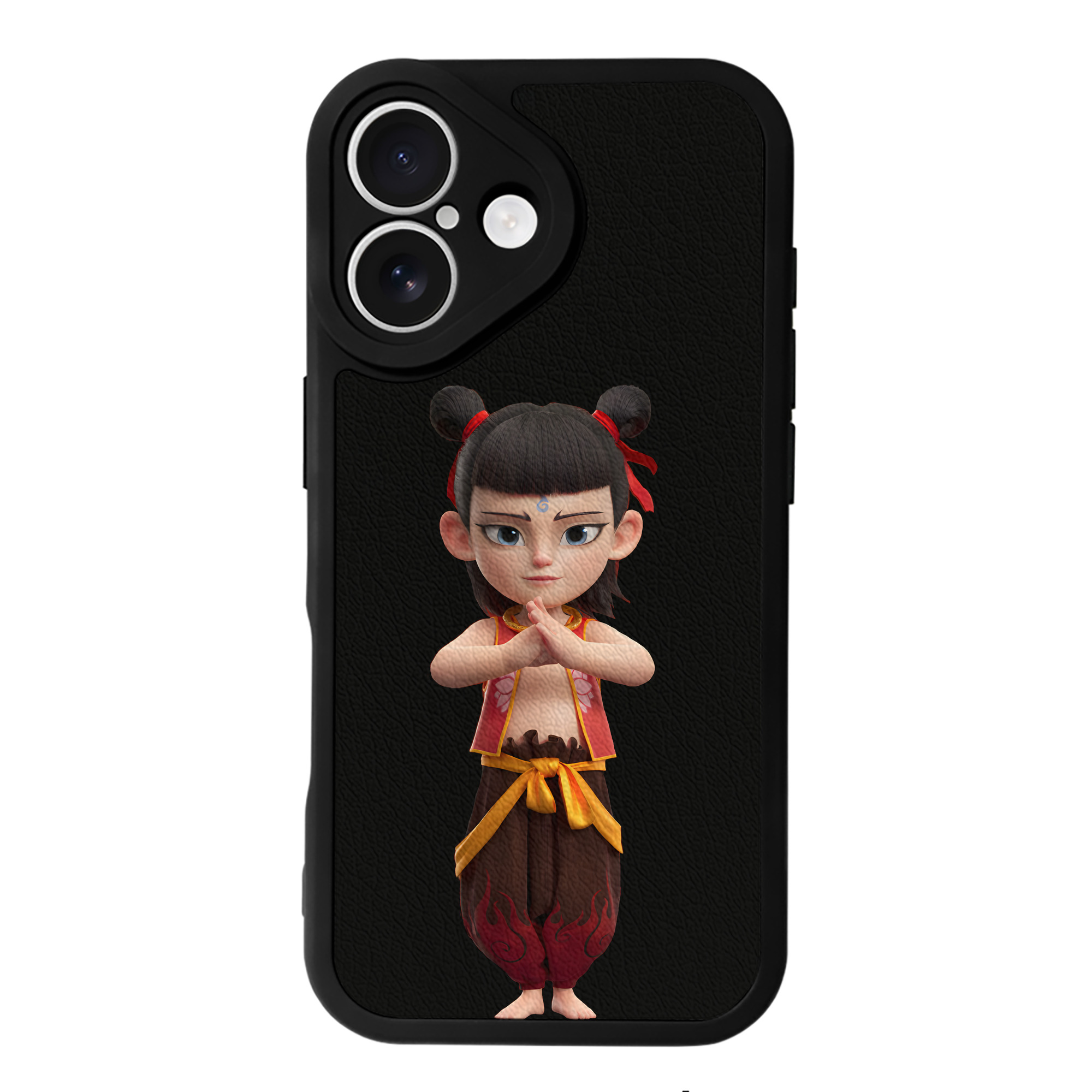 （画像用） Ne Zha 2 ナタ 魔童の大暴れ 【iPhone 16シリーズ対応】シリコンスマホケース（レザー調） 材質：シリコン